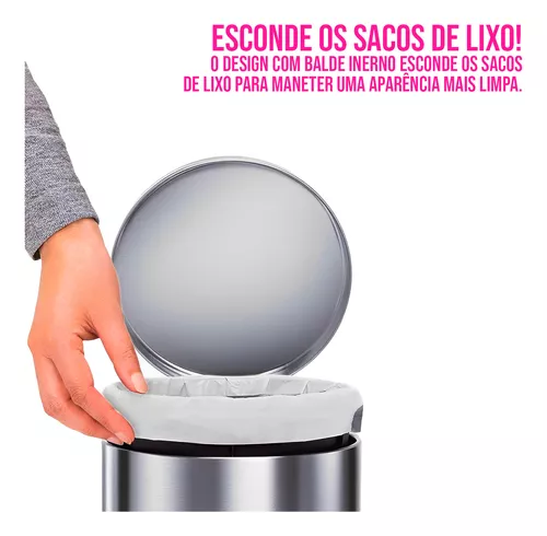 Lixeira Inox com Escova [5L]