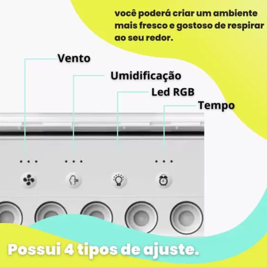 Mini Ventilador com Umidificador